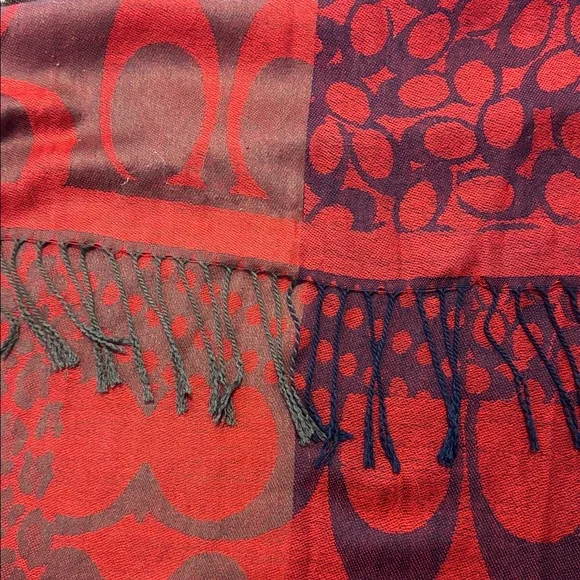Coach Multicolor Patchwork Logo Oversized Scarf Wrap | Fringe - Picture 3 of 5